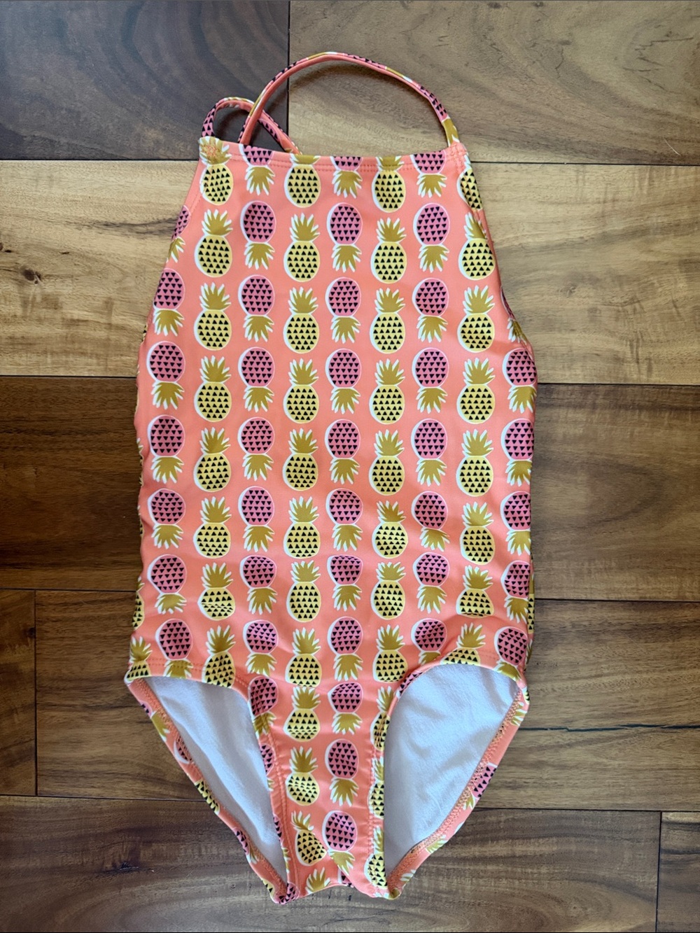 Tea Collection Pink Pineapple Print One-Piece Swimsuit